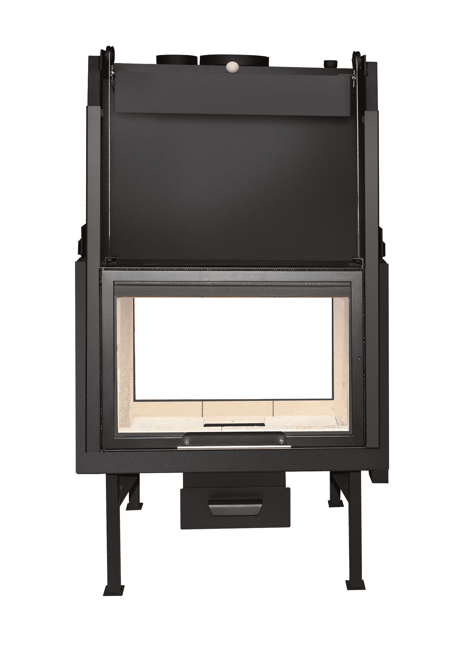 Teplovodní krbová vložka průhledová s nerezovým vodním výměníkem NORA 2 Teplovodní krbová vložka průhledová s nerezovým vodním výměníkem NORA 2